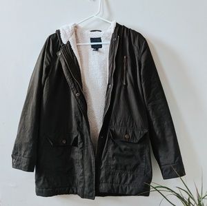 olive green jacket